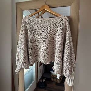 Neutral Crochet One Size Cardigan/Shrug Cottagecore